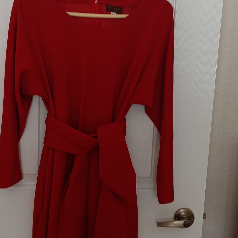 Red Aline Dress By Larue of Palm Beach.Vintage.8 Petite - Picture 8 of 8